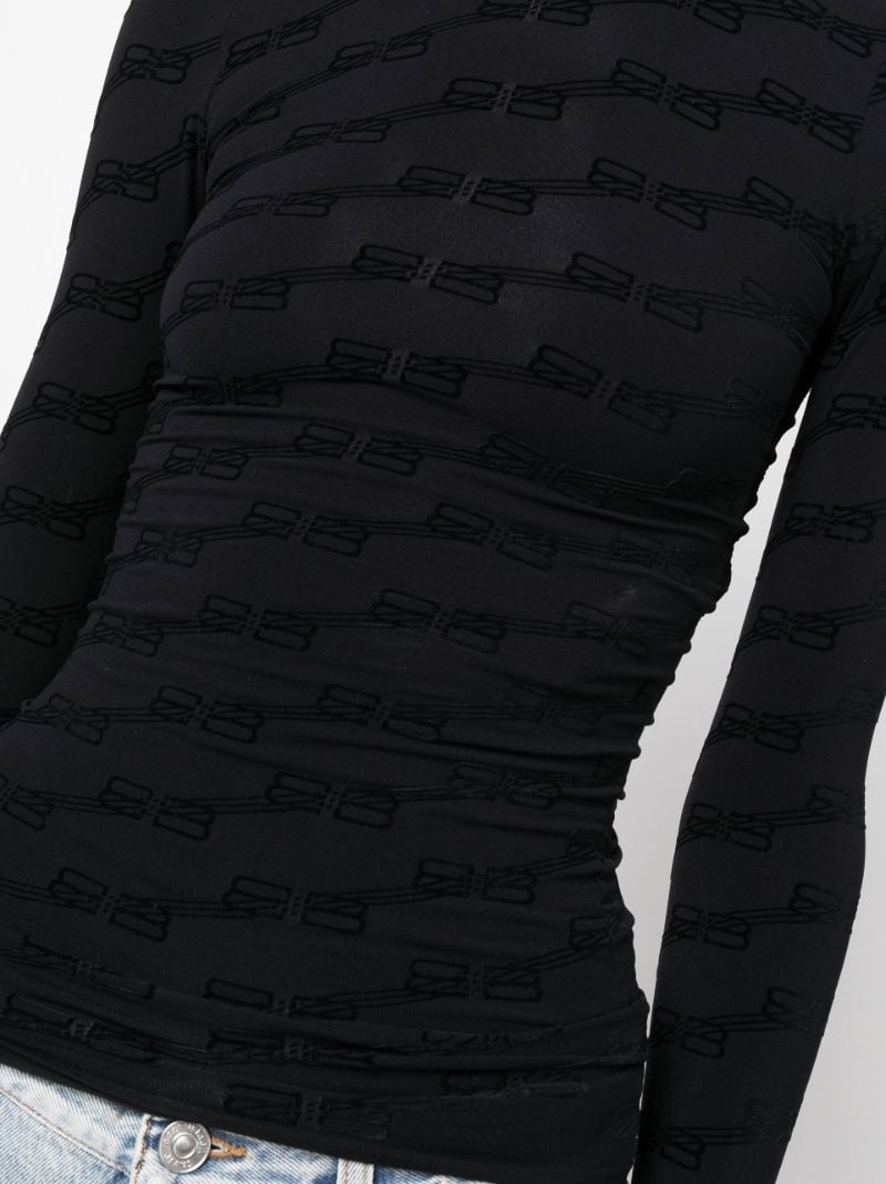 Black Bb Monogram Top