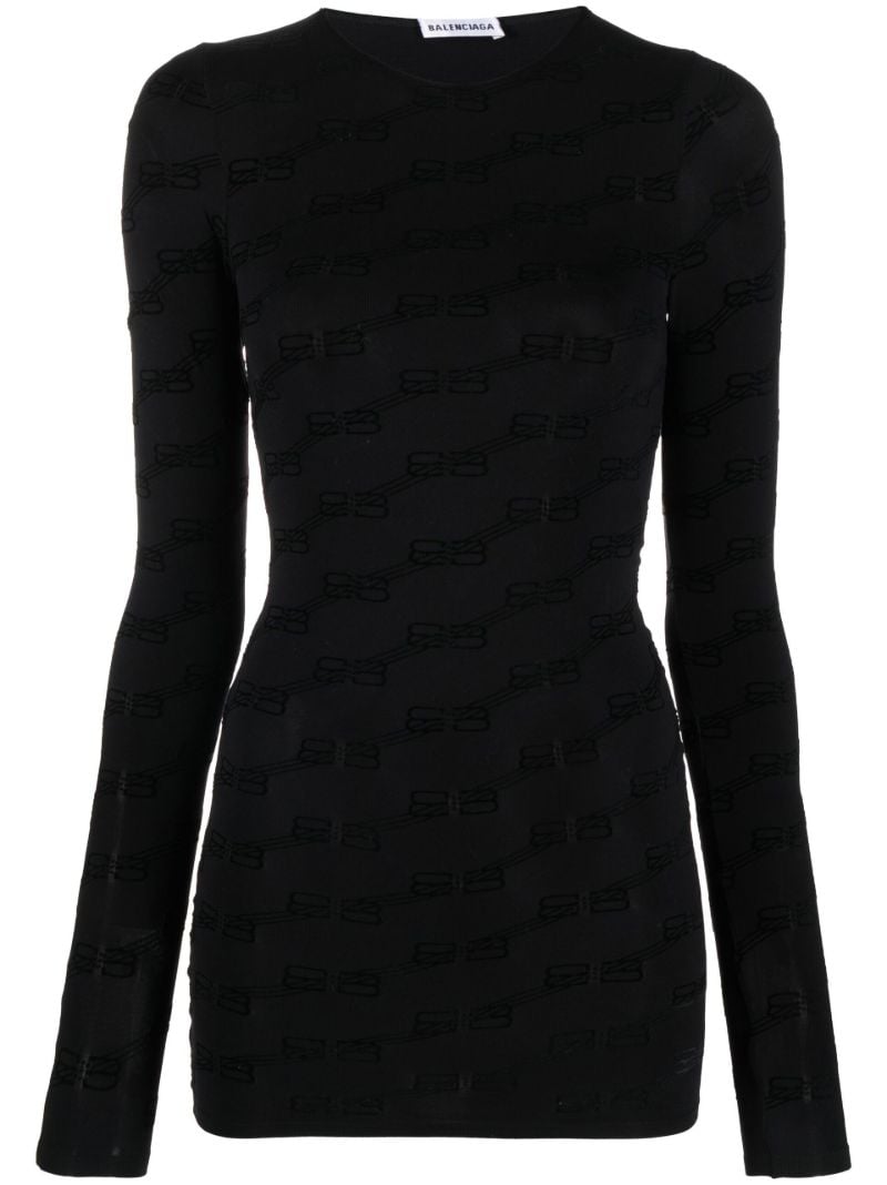 Black Bb Monogram Top