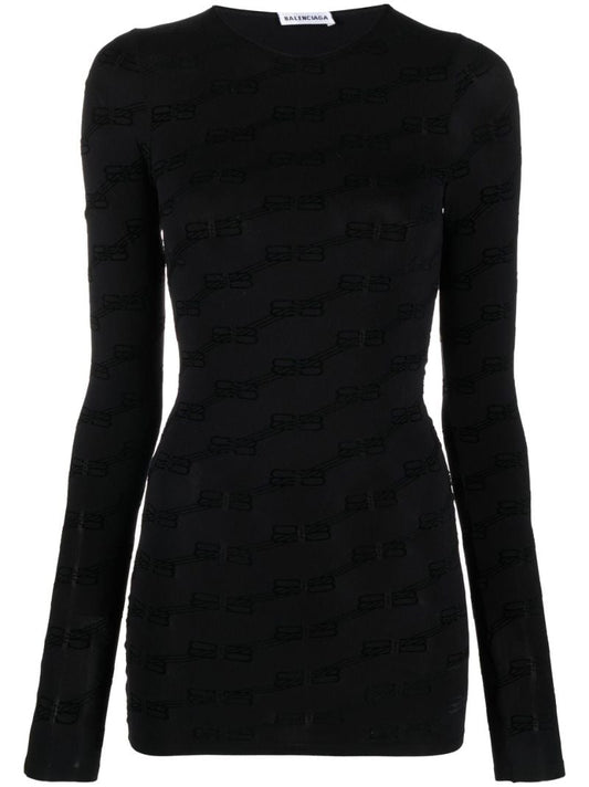 Black Bb Monogram Top