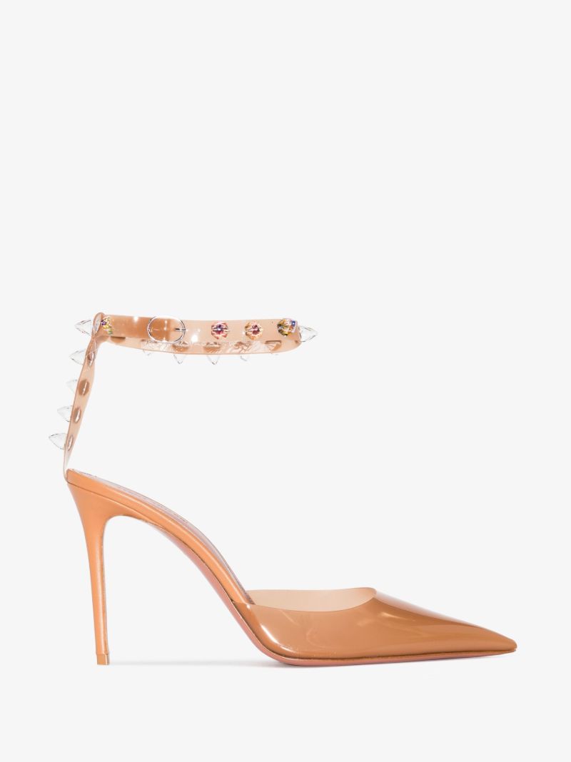 Brown Julia 95 Crystal Pumps