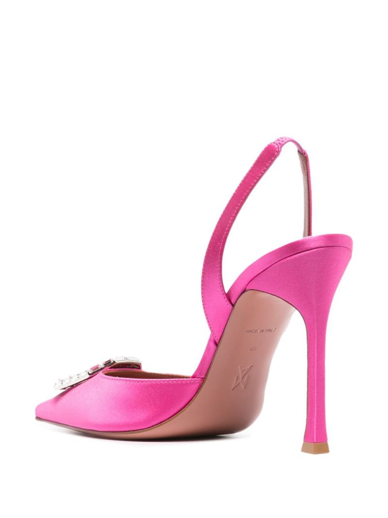 Pink Camelia 105 Crystal Slingback Pumps