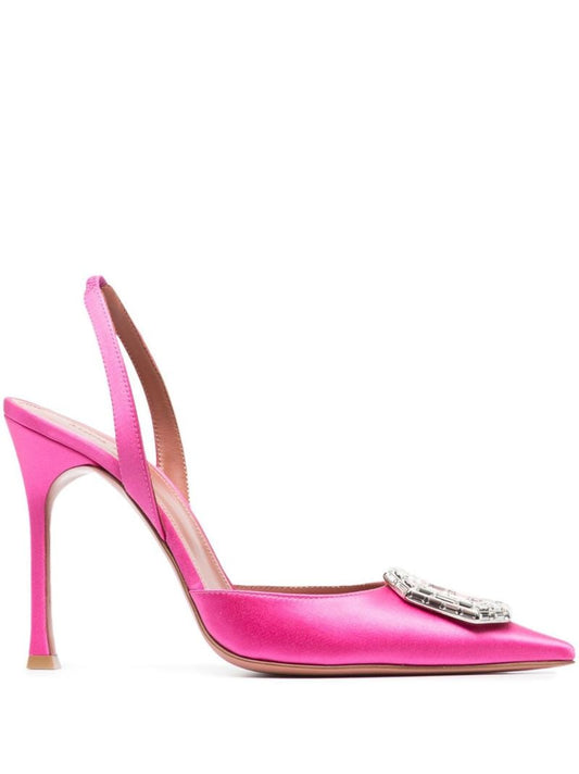 Pink Camelia 105 Crystal Slingback Pumps