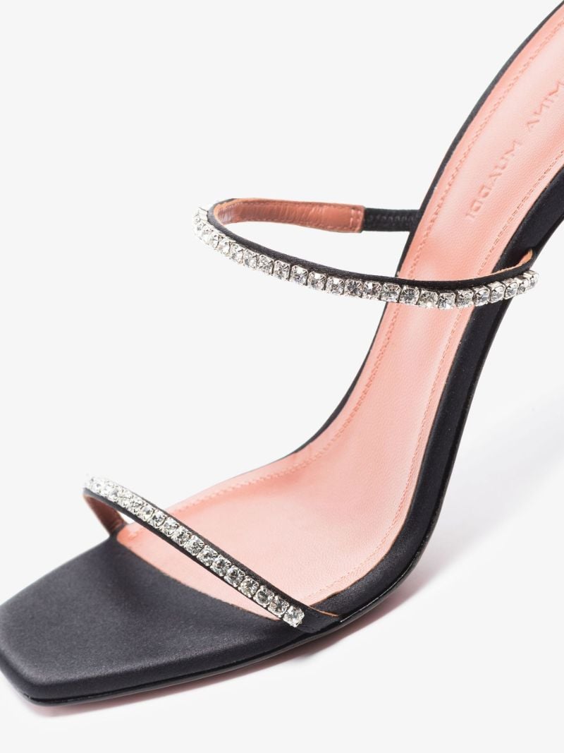 Black Gilda 95 Crystal Sandals
