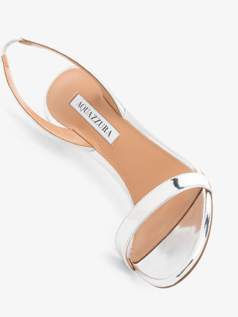 Silver So Nude 85 Slingback Sandals