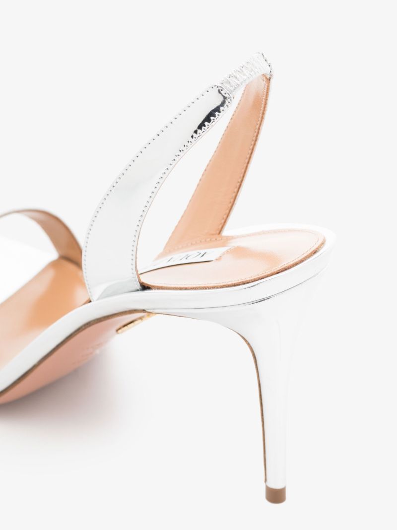 Silver So Nude 85 Slingback Sandals