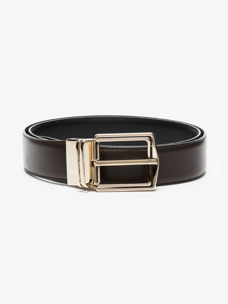 Black and Brown Core Reversible Leather Belt