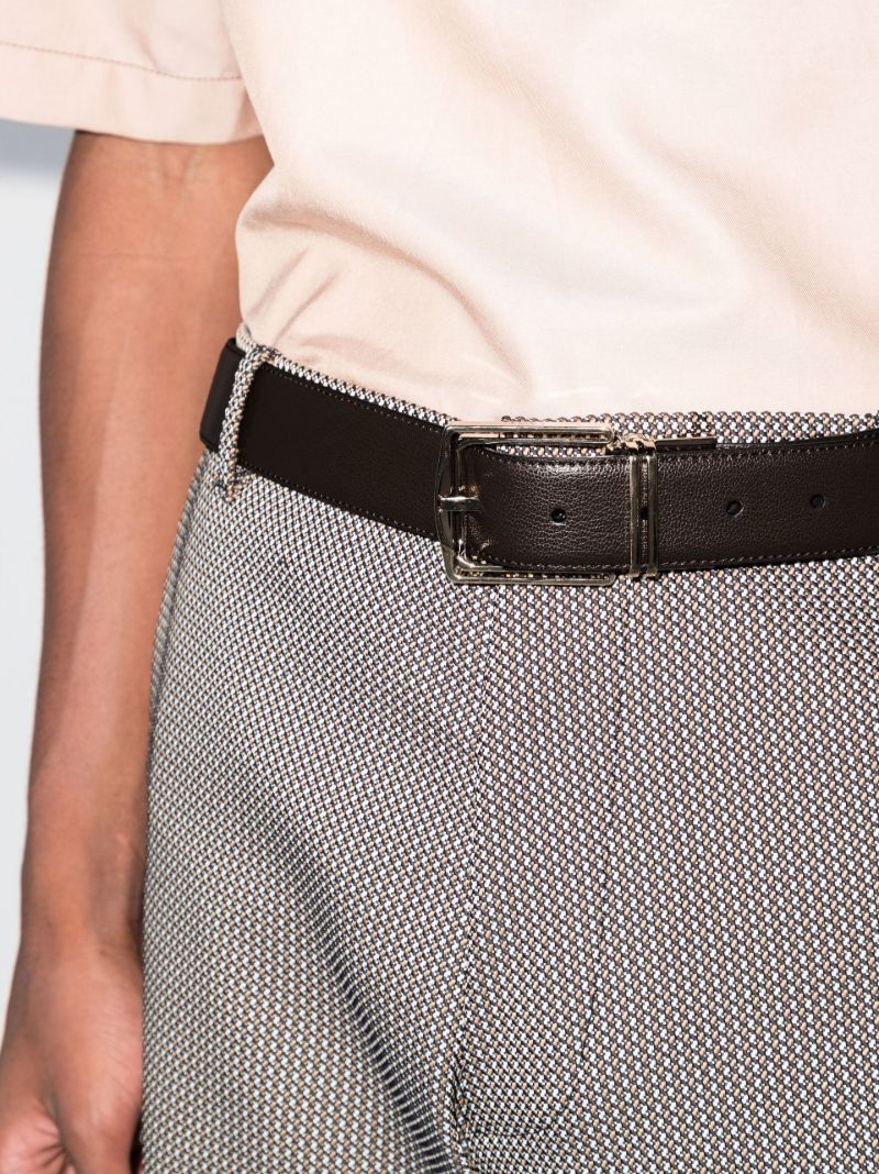 Black and Brown Core Reversible Leather Belt