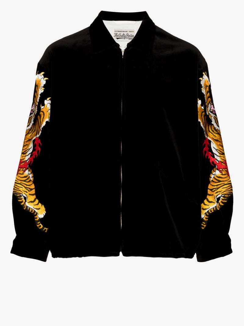 Time Embroidered Bomber Jacket