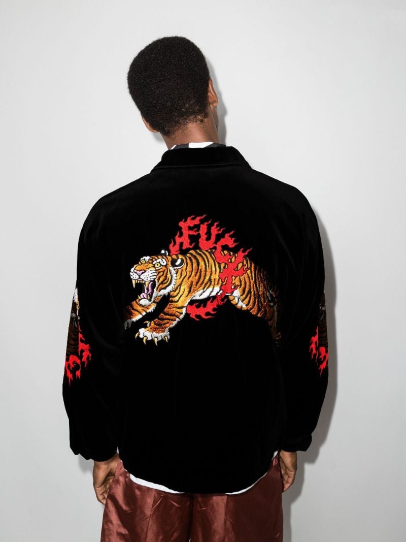 Time Embroidered Bomber Jacket