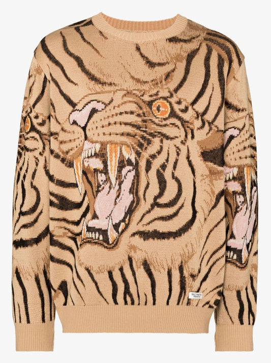 X Tim Lehi Tiger Intarsia Cotton Sweater