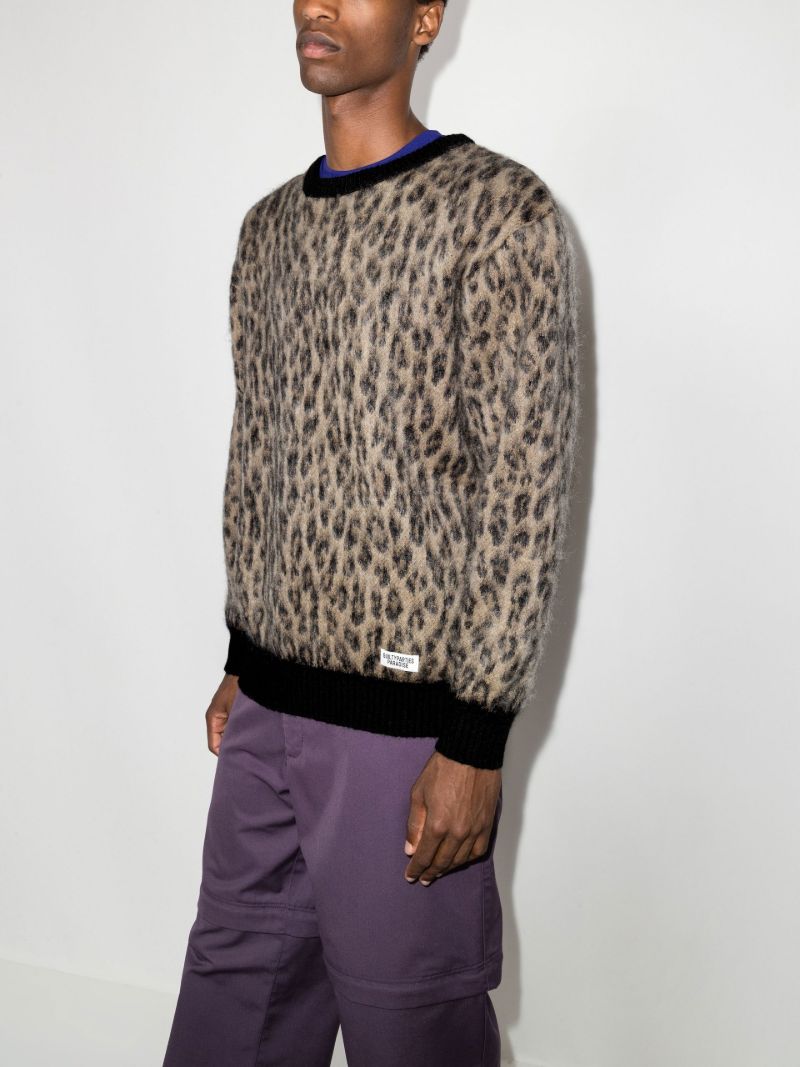 Leopard Intarsia Knitted Sweater