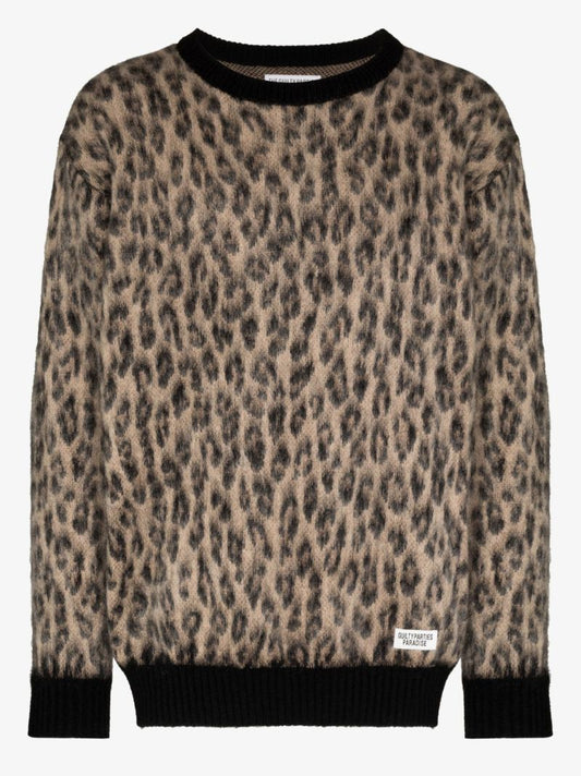 Leopard Intarsia Knitted Sweater