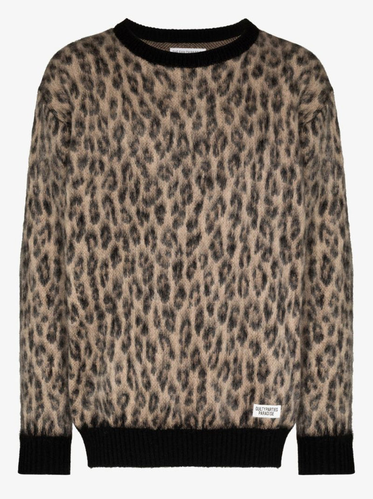 Leopard Intarsia Knitted Sweater