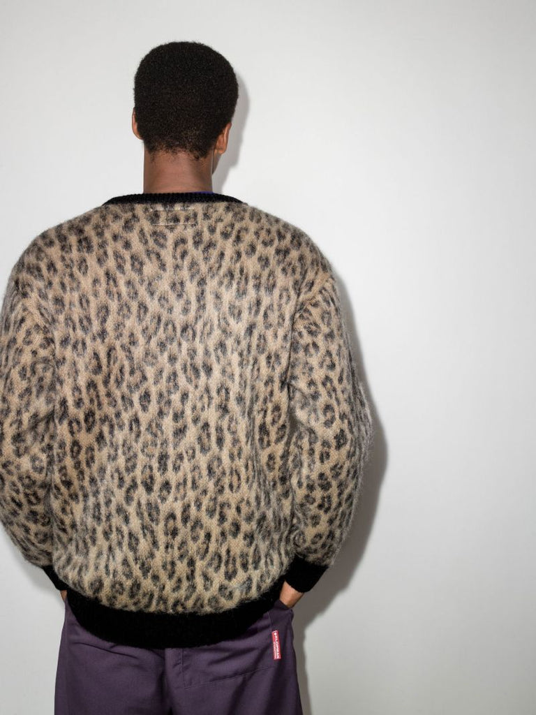 Leopard Intarsia Knitted Sweater