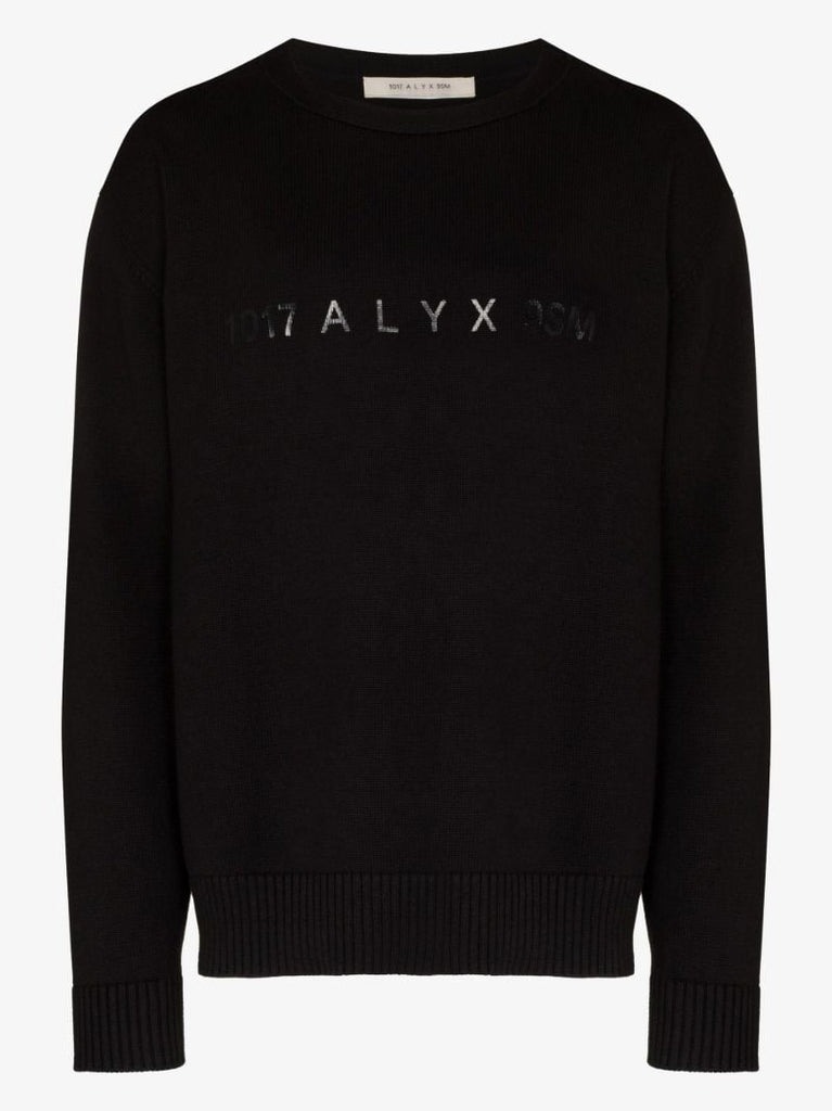Crew Neck Logo Print Cotton Sweatshirt