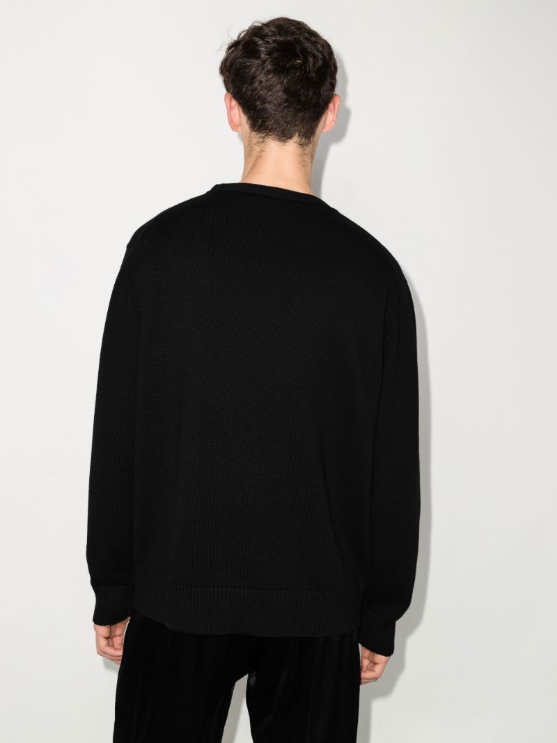 Crew Neck Logo Print Cotton Sweatshirt
