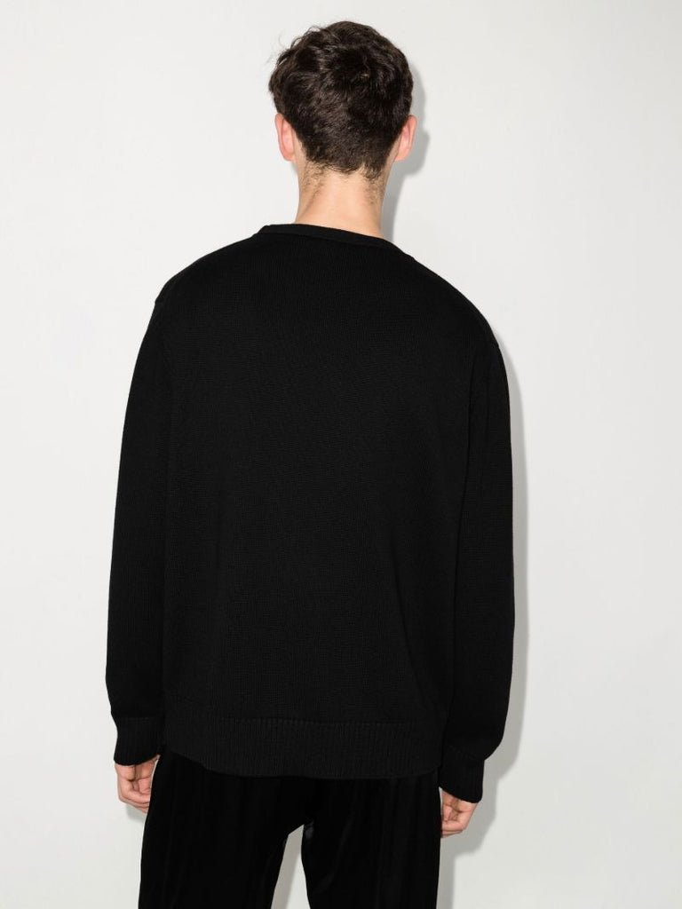 Crew Neck Logo Print Cotton Sweatshirt