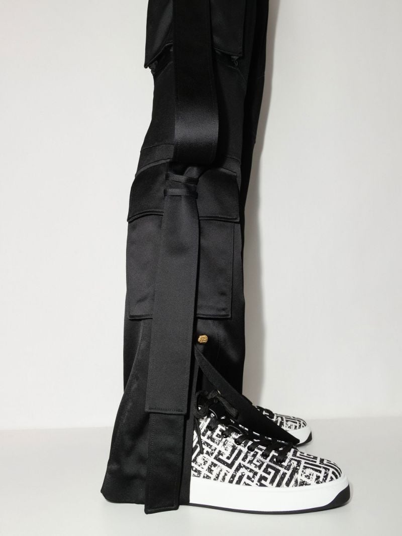 White B-court Monogram Canvas Sneakers