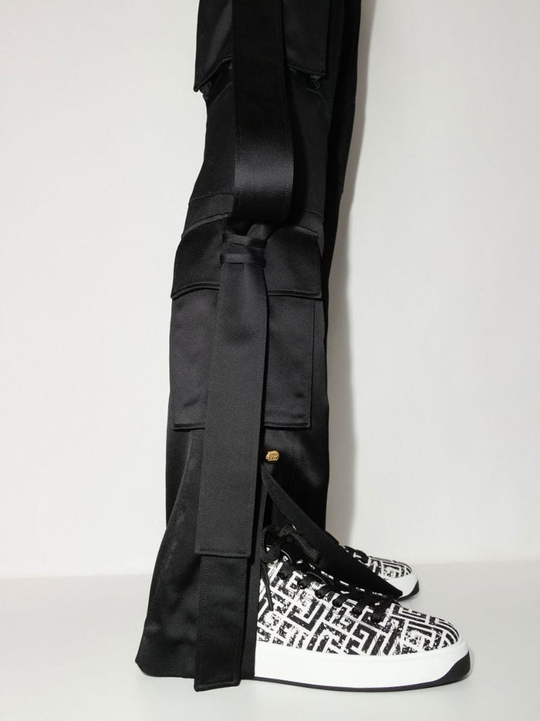 White B-court Monogram Canvas Sneakers