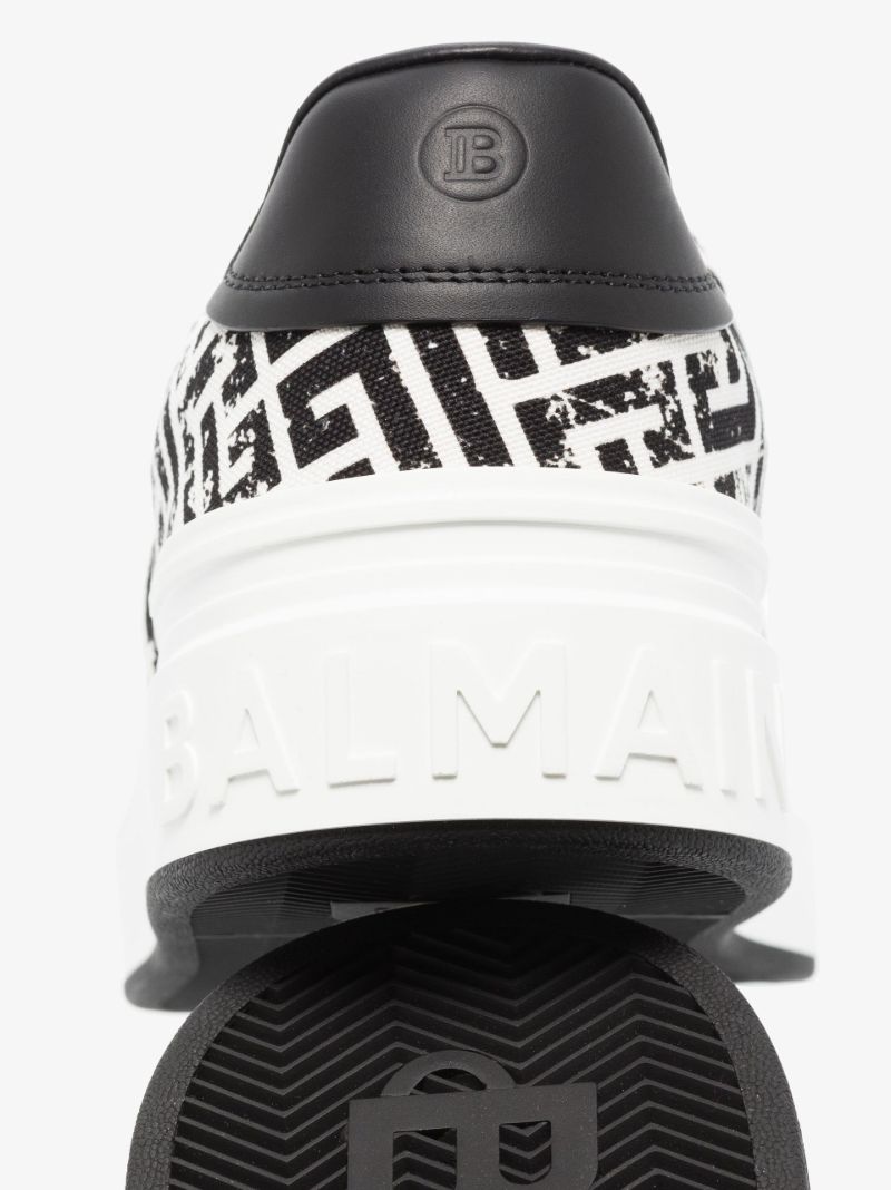 White B-court Monogram Canvas Sneakers