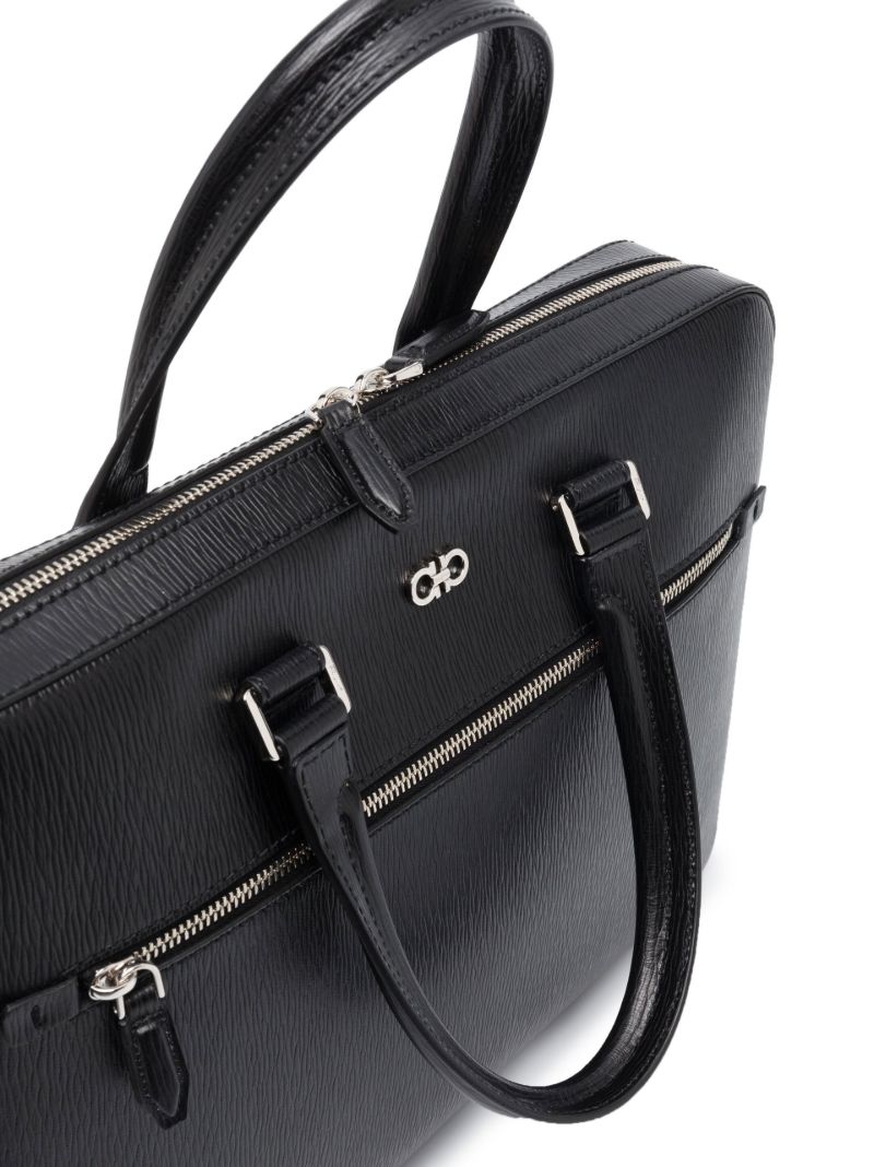 Black Gancini Leather Briefcase