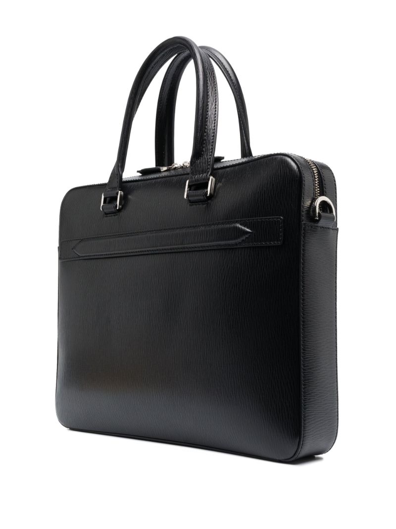 Black Gancini Leather Briefcase