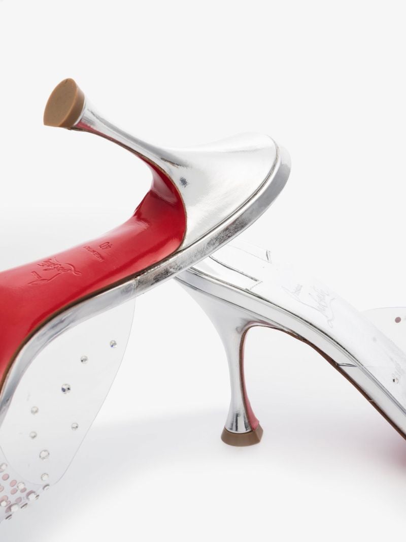Silver Degramule Strass 85 Crystal Pvc Mules