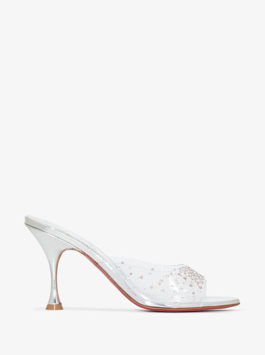 Silver Degramule Strass 85 Crystal Pvc Mules