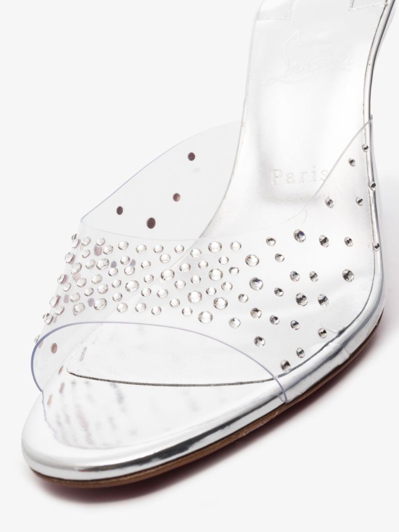 Silver Degramule Strass 85 Crystal Pvc Mules
