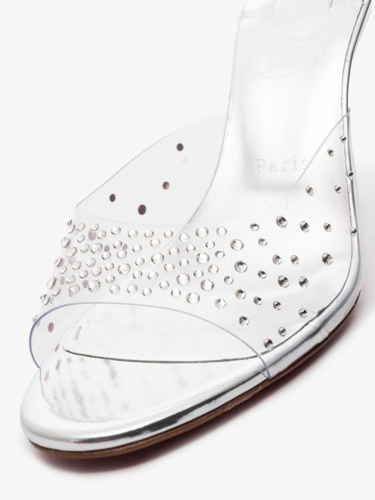 Silver Degramule Strass 85 Crystal Pvc Mules