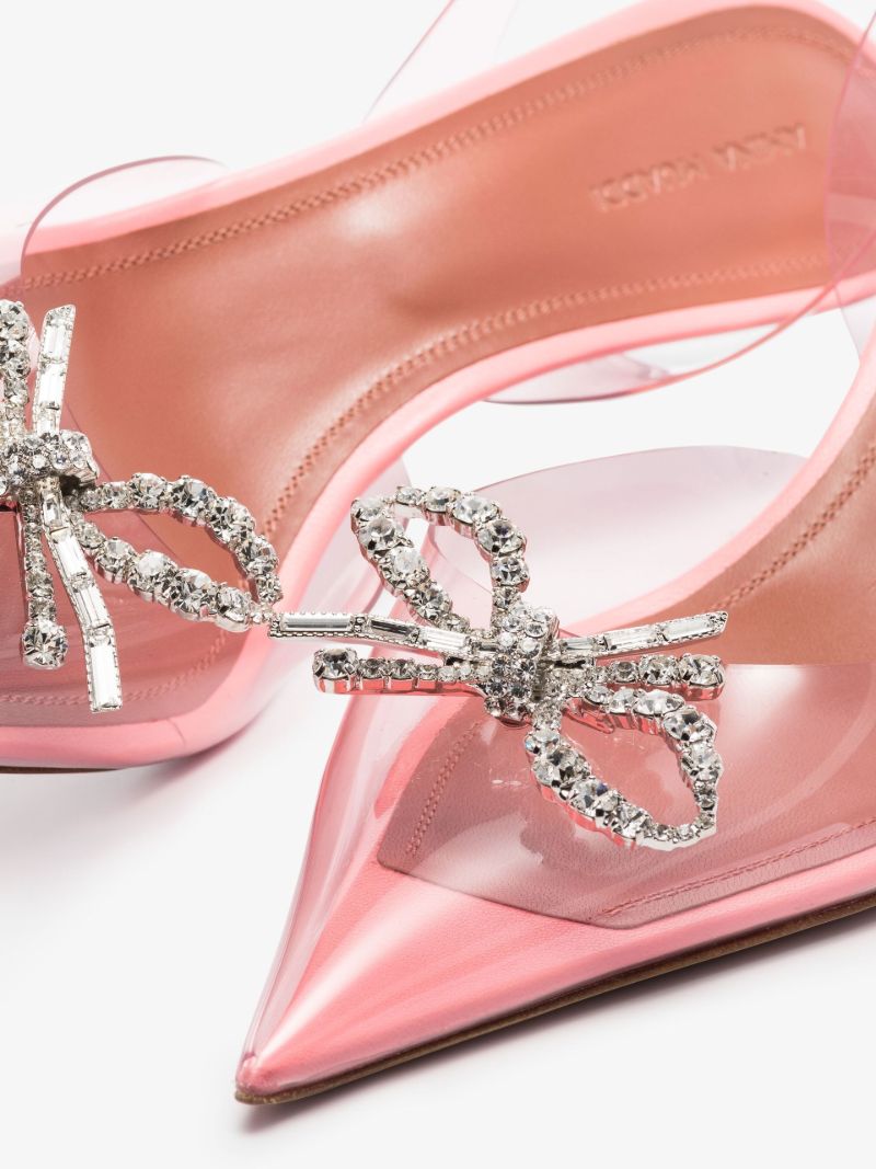Pink Rosie 60 Crystal Leather Pumps
