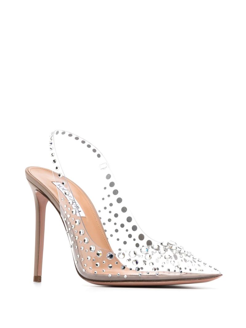 Silver Starburst 105 Crystal Pumps