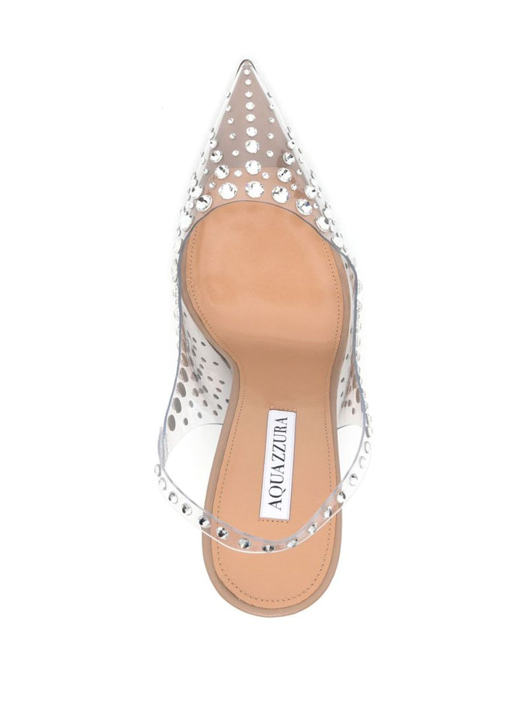 Silver Starburst 105 Crystal Pumps