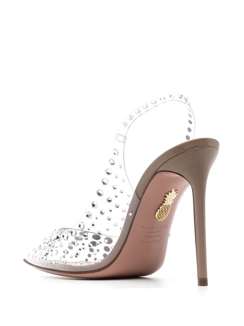 Silver Starburst 105 Crystal Pumps