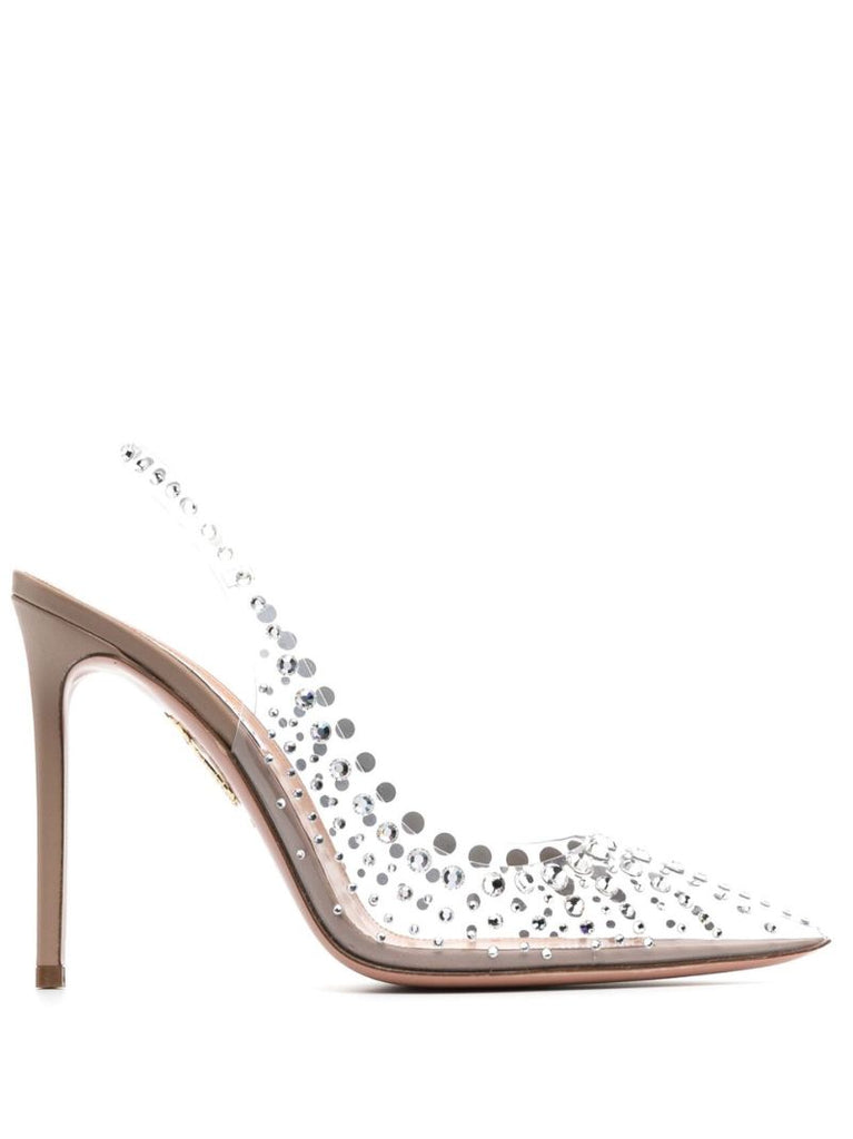 Silver Starburst 105 Crystal Pumps