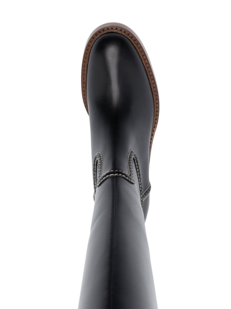 Black Mallo 50 Knee-high Leather Boots