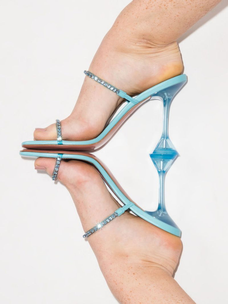 Blue Gilda 95 Crystal Sandals