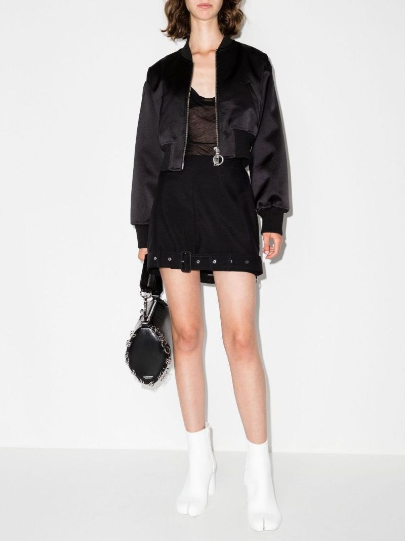 Black High Waist Mini Skirt