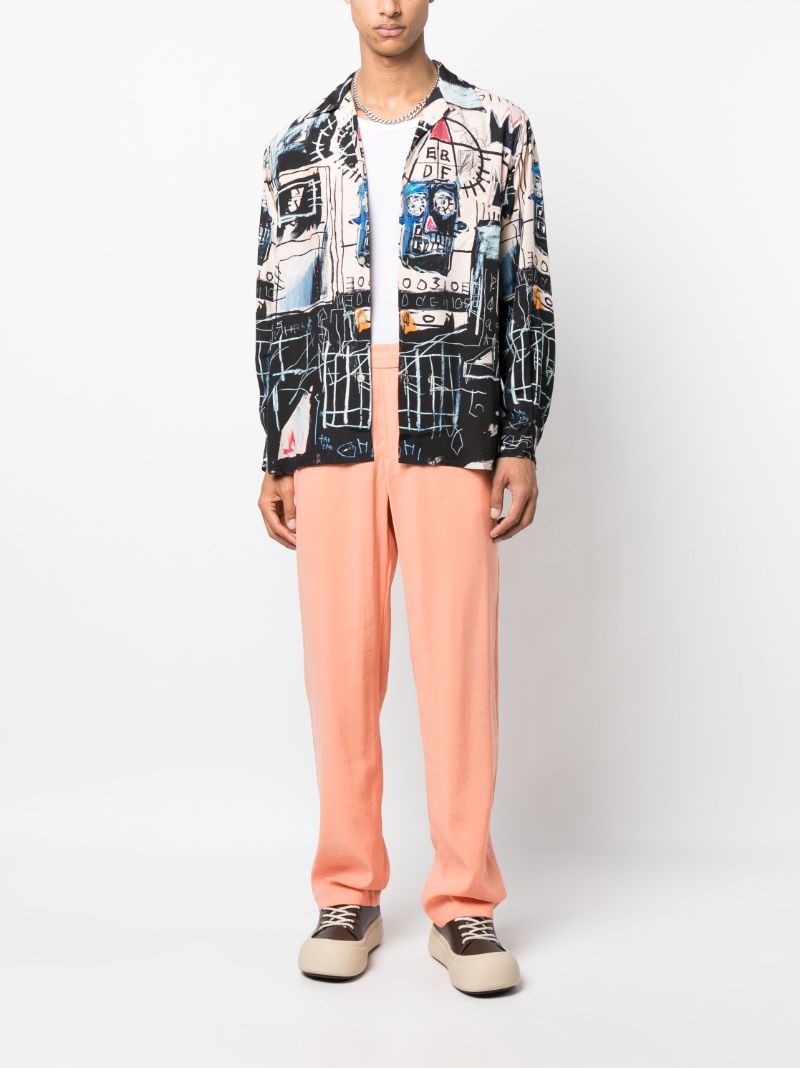 Black Jean-michel Basquiat Printed Shirt