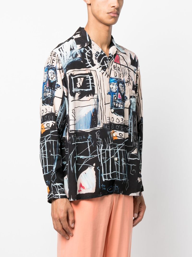 Black Jean-michel Basquiat Printed Shirt