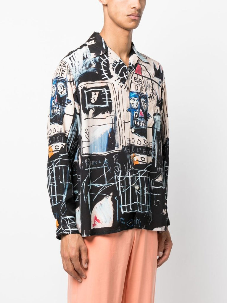 Black Jean-michel Basquiat Printed Shirt