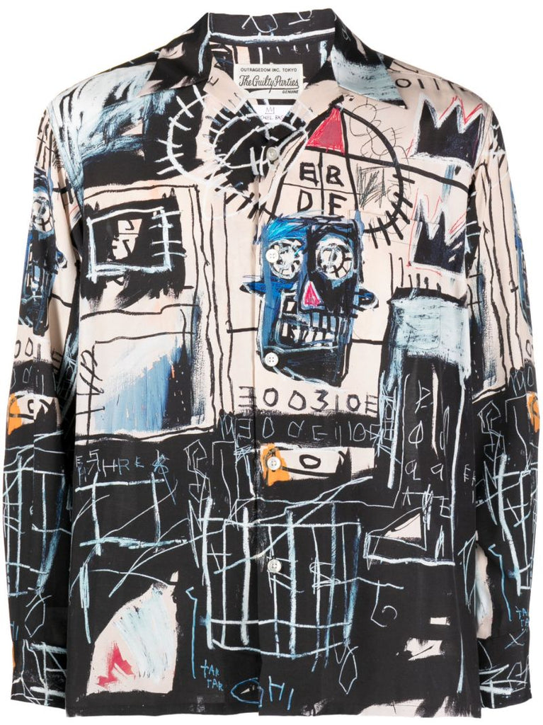 Black Jean-michel Basquiat Printed Shirt