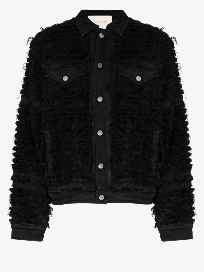 X Blackmeans Shredded Denim Jacket