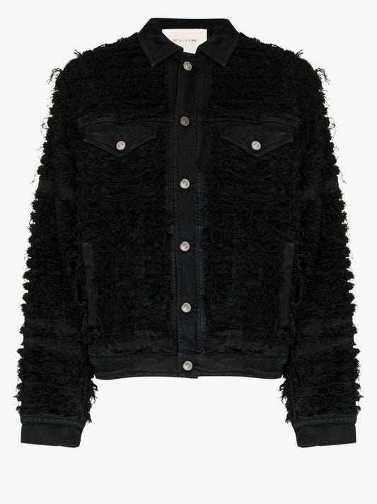 X Blackmeans Shredded Denim Jacket