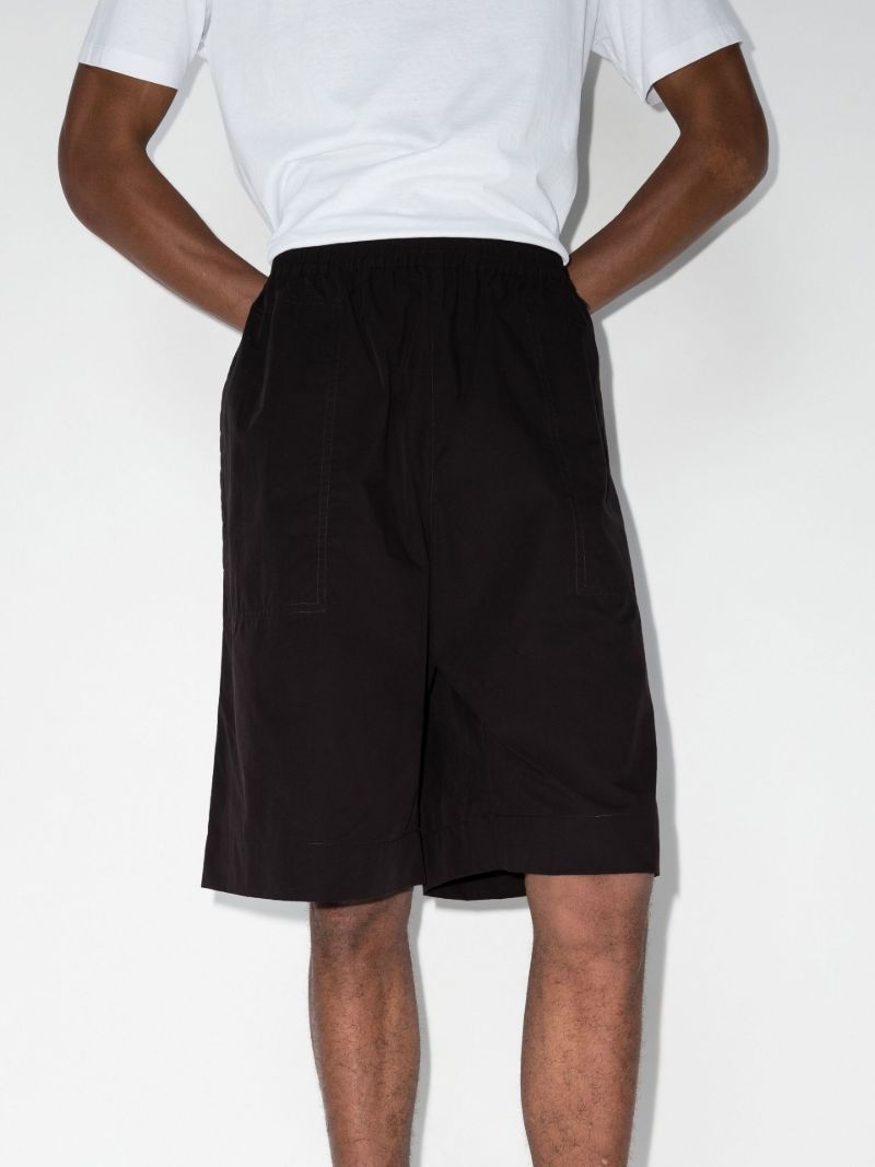 Black Helix Knee-length Shorts