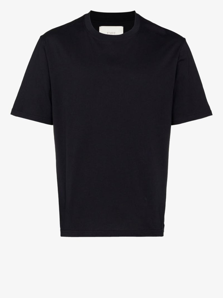 Blue Crew Neck Cotton T-shirt