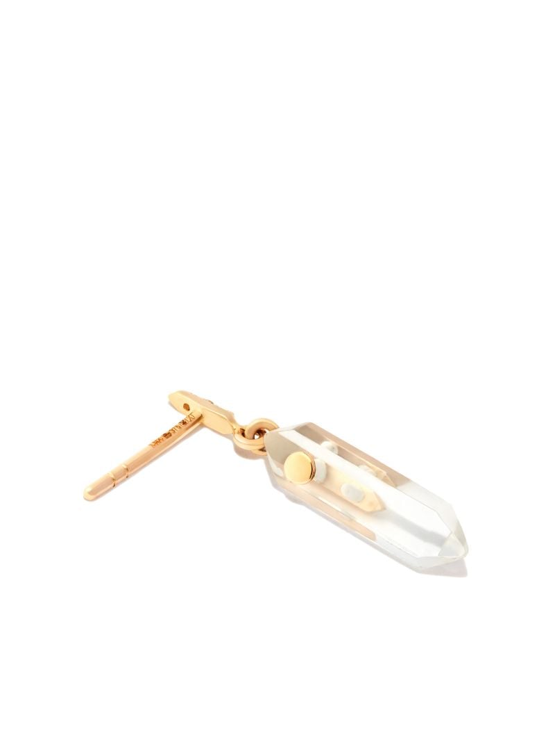 9k Yellow Gold Moon No.2 Crystal and Diamond Earring