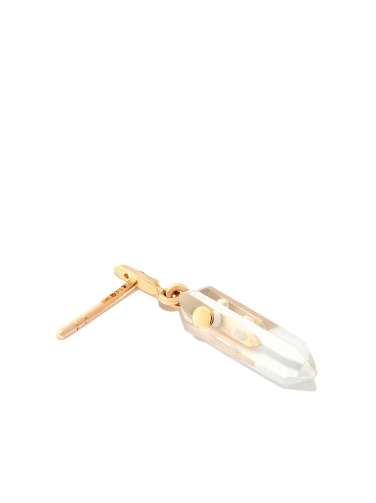 9k Yellow Gold Moon No.2 Crystal and Diamond Earring