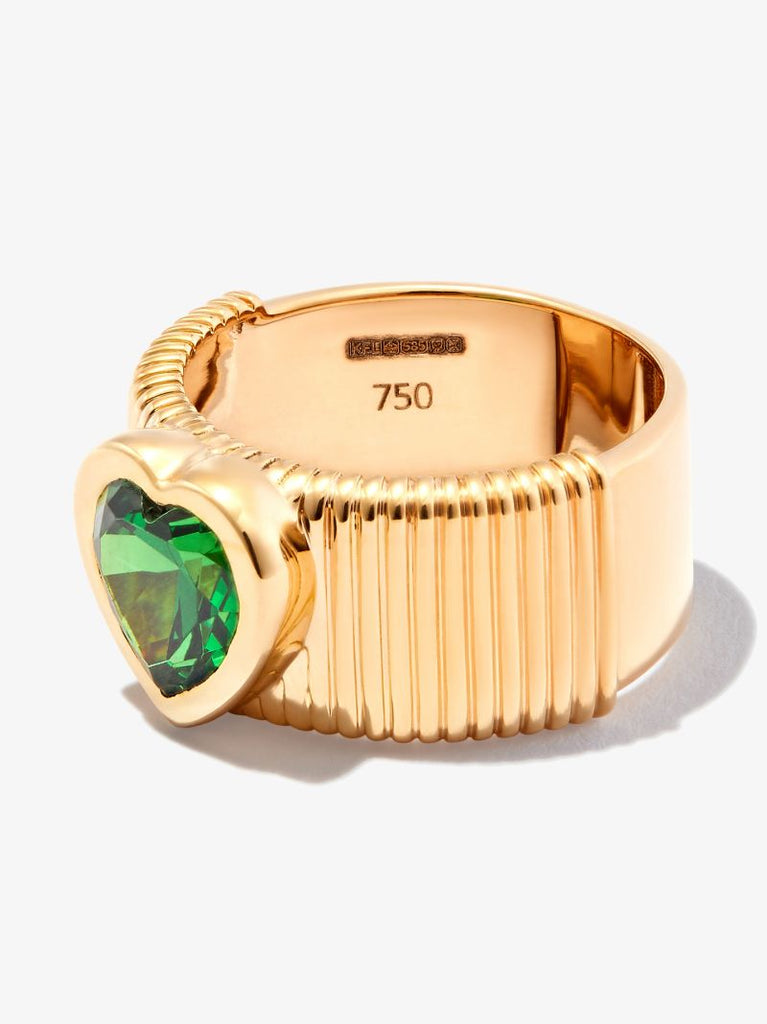 18k Yellow Gold I Heart Me Quartz Ring