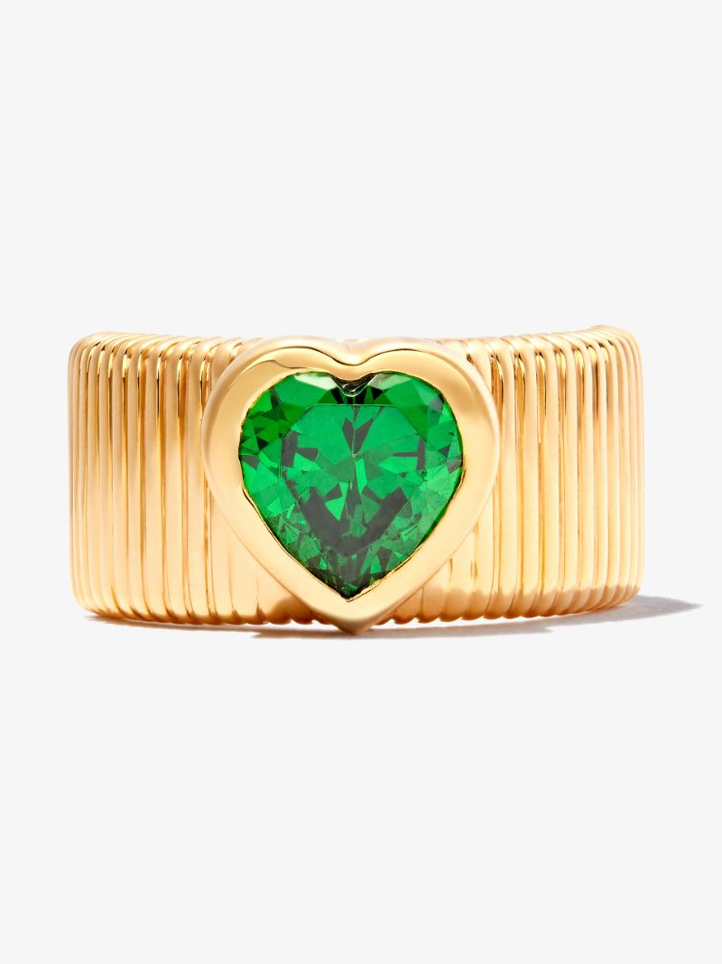 18k Yellow Gold I Heart Me Quartz Ring